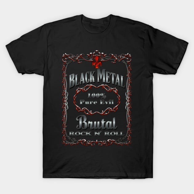 BLACK METAL WHISKEY LABEL T-Shirt by shethemastercovets